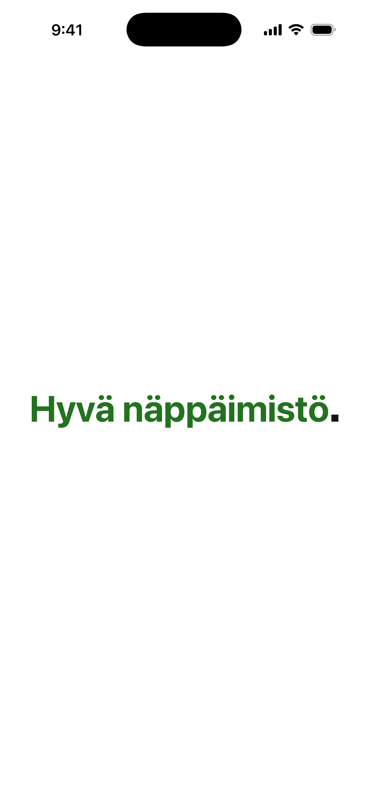 Hyvä näppäimistö